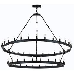 Wrought Iron Vintage Barn Metal Castile Chandelier Chandeliers Industrial Loft Rustic Lighting Great for The Living Room, Dining Room, Foyer and Entryway, Family Room, and More!