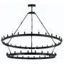 Wrought Iron Vintage Barn Metal Castile Chandelier Chandeliers Industrial Loft Rustic Lighting Great for The Living Room, Dining Room, Foyer and Entryway, Family Room, and More!