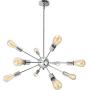 Sputnik Chandelier 10 Lights LIGHTESS Sputnik Pendant Light Vintage Chrome Semi Flush Mount Ceiling Light Fixture for Kitchen Dining Living Room, E26 Base (Bulb Not Included)