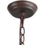ISURAUL Industrial Chandeliers Foyer Pendant Light Hanging Fixture for Dining Room, Adjustable Height, Bronze Finish with Thin Metal Shade