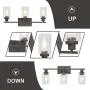 MELUCEE 3 Light Bathroom Vanity Light Oil Rubbed Bronze, Industrial Wall Light Fixture with Clear Glass Shade Sconces for Bedroom Porch Kitchen Living Room MELUCEE 3 Light Bathroom Vanity Light Oil Rubbed Bronze, Industrial Wall Light Fixture with Clear Glass Shade Sconces for Bedroom Porch Kitchen Living Room