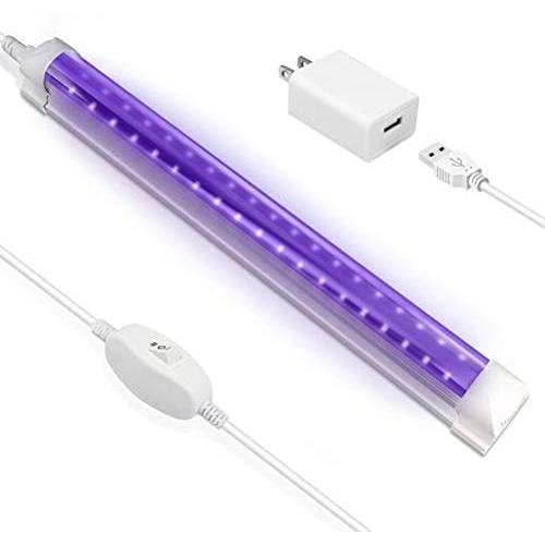 UV LED Black Light, HouLight 10W LED Tube Black Light for Black Light Bulbs Replacement, Blacklight Poster, UV Art, Bedroom, Black Lights for Halloween and Blacklight Parties