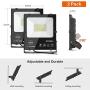 MOSFiATA 2 Pack LED Flood Light 100W, 250 LED 11000 Lumen Super Bright Floodlight IP66 Waterproof Outdoor Work Light 6000K Daylight White Security Lights for Garden Yard Lawn Basketball Court