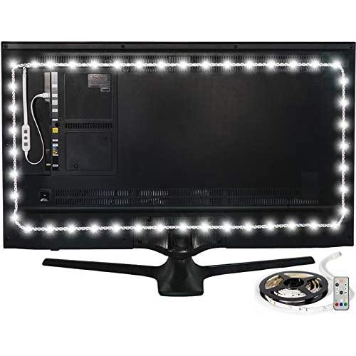 Luminoodle Color Bias Lighting - 15 Color LED TV Backlight with Remote - USB Light Strip Kit for Home Theater Ambient Lighting - Large (30'' - 40'' TV)