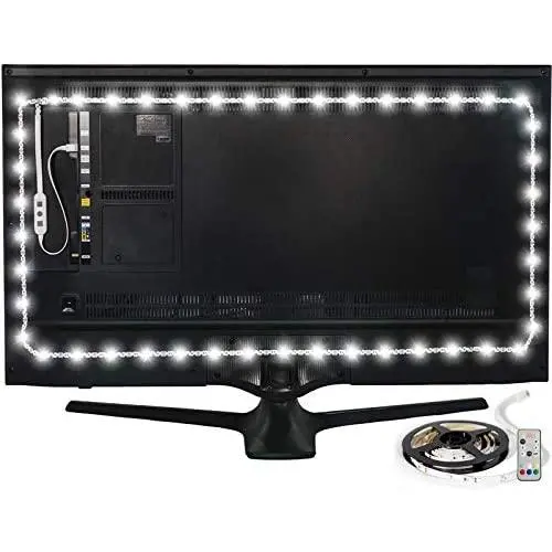 Luminoodle Color Bias Lighting - 15 Color LED TV Backlight with Remote - USB Light Strip Kit for Home Theater Ambient Lighting - Large (30'' - 40'' TV)