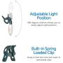 NOMA C9 LED Quick Clip Christmas Lights | Built-in Clip-On String Lights | 24 Warm White Bulbs | 16 Foot Strand 