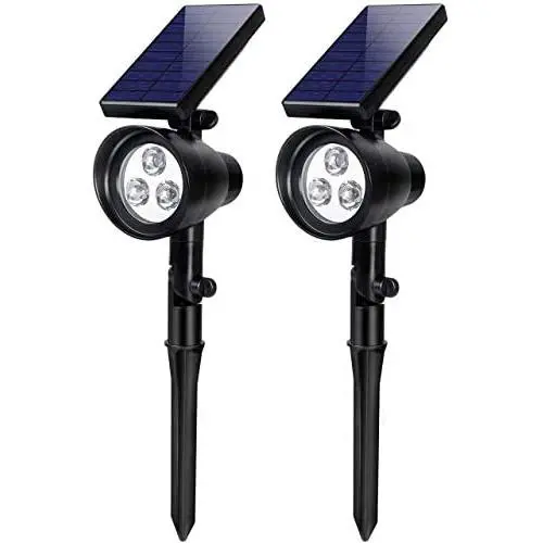 InnoGear Solar Lights, 2-in-1 Waterproof 3 LED Solar Spotlights Adjustable Wall Light Landscape Lighting Security Light Outdoor Auto On/Off for Patio Deck Yard Garden Driveway, Pack of 2 InnoGear Solar Lights, 2-in-1 Waterproof 3 LED Solar Spotlights Adjustable Wall Light Landscape Lighting Security Light Outdoor Auto On/Off for Patio Deck Yard Garden Driveway, Pack of 2