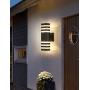 LED Up and Down Outdoor Wall Light 12W 3000K Warm White, Outdoor Waterproof LED Wall Lamp as Porch Light Fixture, Waterproof Exterior Light Fixtures for Entryways, Yards (Light Source Include)