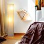 Brightech Horizon LED Floor Lamp for Living Rooms & Bedrooms – Mid Century Modern Minimalist, Ambient Light – Perfect for Beside The Bed or Office, Corner Lamp – Shimmering Beige Shade