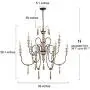 LALUZ A03483 Farmhouse Wood Chandeliers for Dining Rooms 9 Distressed French Country Lighting, D39 xH38