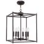 Foyer Chandelier Lighting Farmhouse Light ,6 Lights Oil Rubbed Bronze Metal Cage Pendant Lighting Kitchen Island Fixtures Lantern Style for Entryway,Hallway and Dining Room