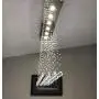7PM Modern Crystal Rectangle Chandelier Raindrop Ceiling Light Fixture for Kitchen Island Dining Room Living Room L40 x W10 x H40 Inches