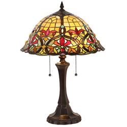 Victorian Tiffany Glass Lamp, Capulina Handcrafted 15.7'' Stained Glass Table Lamp, Tiffany Desk Lamp Accentuate Any Home or Business, Office, Desk, Entry, Living Room with a Gothic Glass Styles