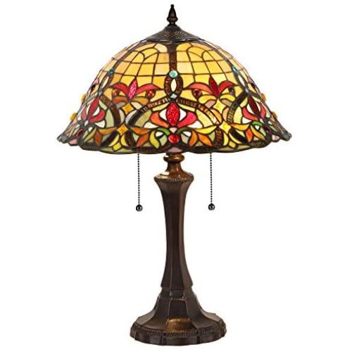Victorian Tiffany Glass Lamp, Capulina Handcrafted 15.7'' Stained Glass Table Lamp, Tiffany Desk Lamp Accentuate Any Home or Business, Office, Desk, Entry, Living Room with a Gothic Glass Styles