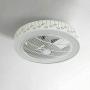 TFCFL Modern Circular Ceiling Fans with Lights, 3 Color 3 Speed LED Flush Mount Ceiling Light with Remote Control, Acrylic Dimmable Lamp for Living Room Dining Room, 22 Inch (Lantern Flower Fan Light)