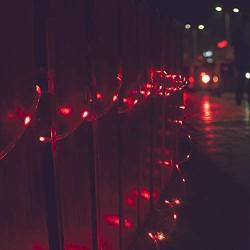 Hopolon Outdoor Rope String Lights, 4.5V Safety UL Plug Powered Waterproof Tube Light with 100 LED, 33 feet 8 Modes Copper Fairy Lights for Garden Fence Patio Yard Wedding Christmas Hall (Red)