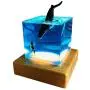 Shark Night Light,Cube Shark Diver Night Lamp Novelty Gift for Children for Living Rooms and Bedrooms Decor