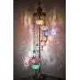 Demmex 2021 Turkish Moroccan Colorful Mosaic Multicolor Boho Floor Lamp for Living Room Bedroom Office (9 Shades - 6feet)