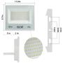GLW 100W LED Flood Lights,Outdoor Super Bright Security Lights,6000k 10000LM Daylight White with Plug,IP66 Waterproof Outside Work Light for Playground,Garage,Yard and More [2 Pack]