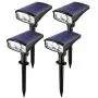 GUMGLEX Solar Spot Lights Outdoor with 12 LED - Waterproof Wireless Landscape Wall Lights - for Garden Pool Backyard Walkway - Transparent Cover - 6500K - Cold White - 4 Pack GUMGLEX Solar Spot Lights Outdoor with 12 LED - Waterproof Wireless Landscape Wall Lights - for Garden Pool Backyard Walkway - Transparent Cover - 6500K - Cold White - 4 Pack