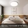 Oeegoo Modern Dimmable LED Ceiling Light with Remote, 18W 1800LM LED Flush Mount Ceiling Lights for Bedroom, Bathroom, Living Room, Kitchen (Waterproof, Timing, 3000K-6500K & 10%-100% Brightness)