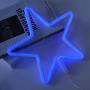 MYGOTO Blue Star Shaped Neon Signs,Led Safety Art Wall Decorative Lights Neon Lights Night Table Lamp with Battery Powered/USB for Kids Gift, Baby Room,Wedding,Party,Christmas,Decoration (Blue Star)