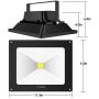 SOUTHLEVY 50W LED Flood Lights, Super Bright 5000lm Outdoor Flood LightsSuper IP66 Waterproof Exterior Security Lights,6000K Daylight White Lighting for Playground Yard Stadium Lawn Ball Park