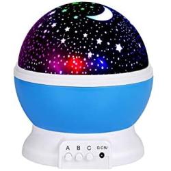 Snik-S Kids Night Light, Moon Star Night Light Rotating Star Projector, Baby Night Light, Night Lighting Lamp 4 LED 8 Modes with USB Cable, Best for Bedroom Nursery Kids Baby Children Birthday Gift