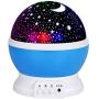 Snik-S Kids Night Light, Moon Star Night Light Rotating Star Projector, Baby Night Light, Night Lighting Lamp 4 LED 8 Modes with USB Cable, Best for Bedroom Nursery Kids Baby Children Birthday Gift