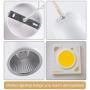 JARLSTAR 10W LED Pendant Light 3000K 920LM Spot Light Inustrial Modern COB Hanging Light for Dining Room Bar Counter Restaurant, Adjustable Cord, White