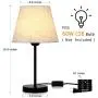 Bedside Table Lamp Set of 2 - Nightstand Lamps with Linen Fabric Shade - Desk Lamp for Bedroom, Living Room, Girls Room, Kids Room, Dorm Bedside Table Lamp Set of 2 - Nightstand Lamps with Linen Fabric Shade - Desk Lamp for Bedroom, Living Room, Girls Room, Kids Room, Dorm