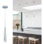 Bewamf Modern Mini Island Pendant Light with Acrylic Shade LED Cone Contemporary Pendant Lighting for Kitchen Island Dining Room Living Room Bar 9W Cool White 6000K Aluminum