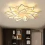 TFCFL 18 Heads LED Ceiling Light, Modern Dimmable Acrylic Chandelier Lamp Lotus Shape Pendant Light Fixture for Living Room Dining Bedroom (White)