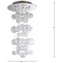 Saint Mossi Modern Glass Raindrop Chandelier Lighting Flush Mount LED Ceiling Light Fixture Pendant Lamp for Dining Room Bathroom Bedroom Livingroom 4 GU10 Bulbs Required H31'' X D20''