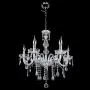 TryE 6 Arm Chandelier K9 Crystal Glass Ceiling Light E12 Pendant Lamp for Living Room Bedroom Hallway Entry