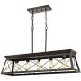DANXU Industrial 5 Lights Kitchen Island Lighting Dining Room Linear Chandelier