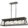 DANXU Industrial 5 Lights Kitchen Island Lighting Dining Room Linear Chandelier