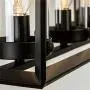 JinYuZe Black 5-Light Kitchen Island Light,Clear Glass Shade Metal Frame Linear Pendant Lighting,Pool Table Light for Living Room Dining Room Bedroom