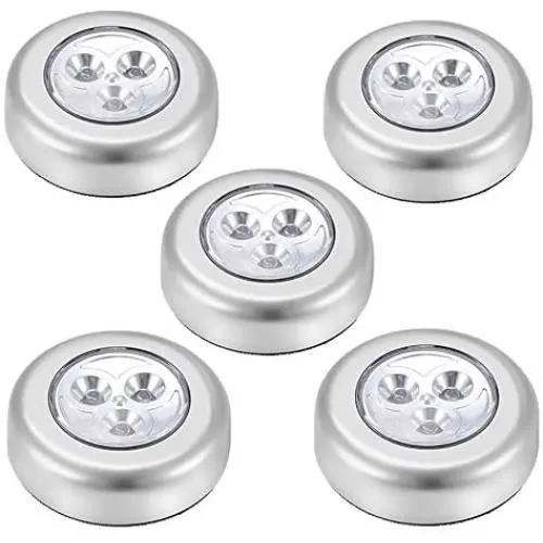 5 Pack LED Closet Light Wireless Touch Lights Tap Light Wireless Stick on Push Touch Lights for Closets, Cabinets, Wardrobe, Counters, Utility Room