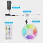LuxLumin LED Strip Lights 32.8ft, Bluetooth RGB LED Strip Lights with 40keys Remote Control, Music Sync Color Changing Light Strip for Bedroom Party Home Decoration (APP+Remote+3 Botton Control)