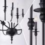 Wellmet Black Farmhouse Chandelier for Dining Room, 9 Light 2-Tier Rustic Classic Candle Ceiling Hanging Light Fixture, Modern French Country Pendant Lighting for Kitchen Island, Living Room, 30'' Dia