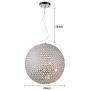 Luxury K9 Crystal Chandelier Modern Ball Pendant Lamp Hanging Light Fixtures Dining Room Chandelier Diameter 50CM Without Light Source G9 × 8 Luxury K9 Crystal Chandelier Modern Ball Pendant Lamp Hanging Light Fixtures Dining Room Chandelier Diameter 50CM Without Light Source G9 × 8
