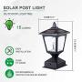 Solar Post Lights Outdoor,Post Lantern with Mount Base,Waterproof Post Cap Light for Fence Deck, Garden ,Landscape, 4×4 or 6×6 Posts (Pack of 2)