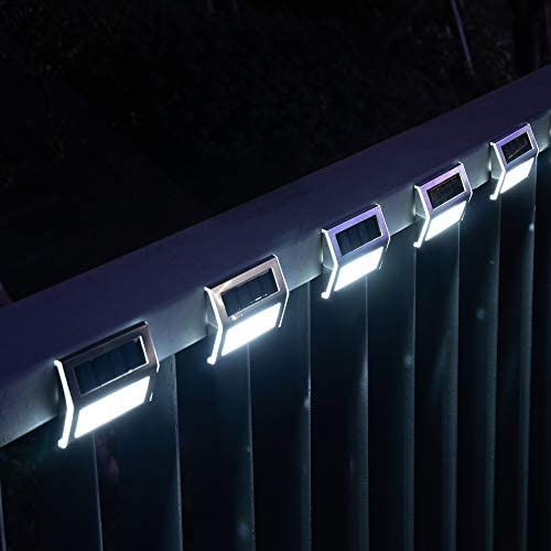 GIGALUMI 12 Pack Solar Deck Lights,3 LED Solar Stair Lights,Outdoor LED Step Lighting Stainless Steel Waterproof Led Solar Lights for Step/Stairs/Pathway/Walkway/Garden-(Cold White) GIGALUMI 12 Pack Solar Deck Lights,3 LED Solar Stair Lights,Outdoor LED Step Lighting Stainless Steel Waterproof Led Solar Lights for Step/Stairs/Pathway/Walkway/Garden-(Cold White)