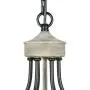 Lampundit 6-Light Farmhouse Chandelier for Dining Room Kitchen Island Lighting Hanging Fixture, 27.5 inches Diameter, Oil Black & Gray Finish