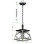 Q&S Farmhouse Rustic Hanging Pendant Light Fixtures,Vintage Chandelier,Industrial Light Fixture for Kitchen Island Dining Room Entryway Foyer,Oak White+ORB Finish,Adjustable