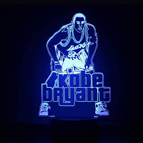 AUKND Basketball Night Light 3D Illusion Lamp Bedroom Decorations 7 Color Changing USB Kobe Basketball Lovers Idea Gift for Kids Boys Birthday Christmas