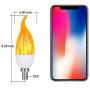 Deitybless 8 Pack E12 Flame Bulbs LED Candelabra Light Bulbs, 1.2 Watt Warm White Chandelier Bulbs, 1800k Candle Light Bulbs, Flame Tip for Christmas Party Decor