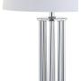 JONATHAN Y JYL2025A Lillian 18'' Metal Mini LED Lamp Transitional,Glam,Traditional,Contemporary for Bedroom, Living Room, Office, College Dorm, Coffee Table, Bookcase, Chrome with White Shade