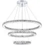 KROSON Crystal Chandelier Modern Led Chandelier Dining Room and Bedroom Chandelier Foyer Lighting Adjustable Ceiling Pendant Lighting Cool White 3 Rings Chandeliers KROSON Crystal Chandelier Modern Led Chandelier Dining Room and Bedroom Chandelier Foyer Lighting Adjustable Ceiling Pendant Lighting Cool White 3 Rings Chandeliers